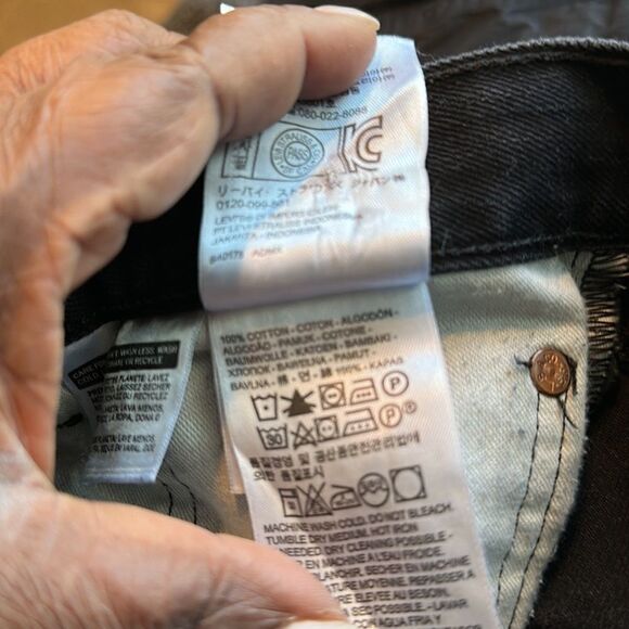 Levi’s 501 Black Straight Leg Jeans 32/30 - Picture 8 of 8